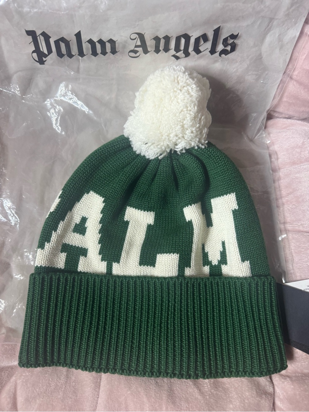 🔥NWT🔥 Palm Angels Green Beanie